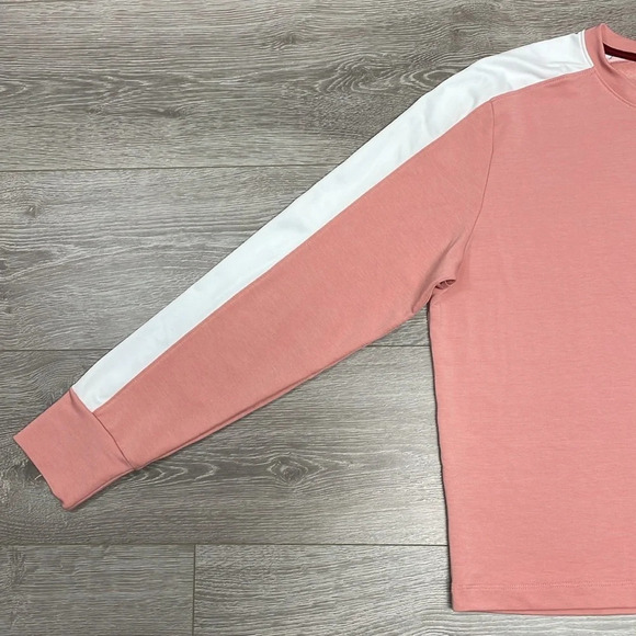 Under Armour Rival Terry Colorblock Crewneck Long Sleeve Loose Fit Top L - Picture 4 of 16